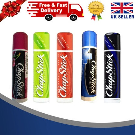 ChapStick Lip Balm Cherry Apple Medicated Original Strawberry Flavors