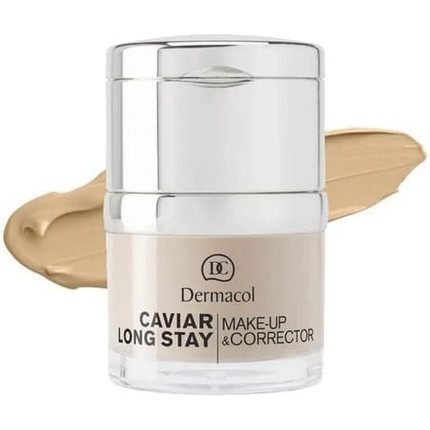 Dermacol 2-in-1 Long-Stay Foundation & Concealer with Caviar Moisturizing and Mattifying Fair