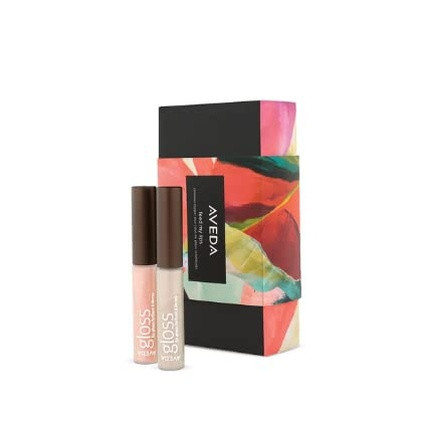 Aveda Feed My Lips Shimmer Lip Gloss Duo Limited Edition Rose Gold and Silver