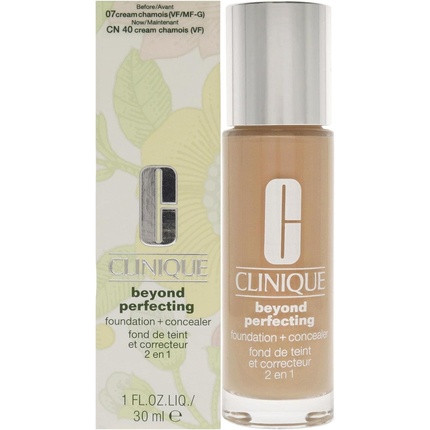 Clinique Beyond Perfecting Foundation + Concealer CN 40 Cream Chamois 30ml 1 fl.oz. 7 Cream Chamois VF-G