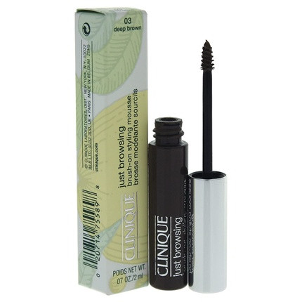 Clinique Just Browsing Brush On Styling Mousse Eyebrow Gel 03 Deep Brown 2ml