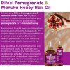 Difeel Pomegranate & Manuka Honey Premium Hair Oil 8 Oz - Growth Stimulating