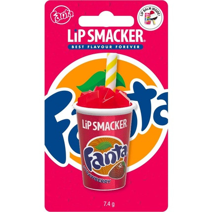 Lip Smacker Coca-Cola Cup Collection Strawberry Fanta Coke Cup Lip Balm for Kids Fanta Strawberry Flavour Sweet Gift for Your Friends