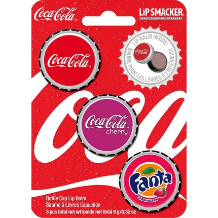 Lip Smacker Coca-Cola Collection Flavored Lip Balms - Classic Coke, Cherry Coke, Fanta Strawberry