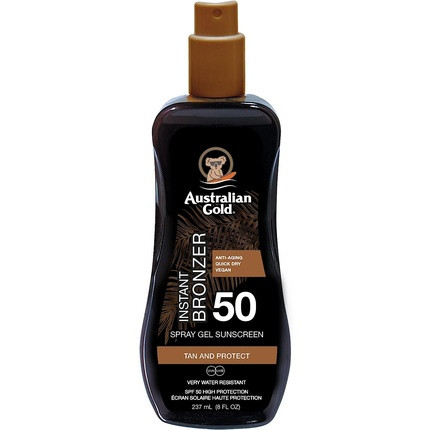 Australian Gold SPF 50 Spray Gel with Bronzer 237ml