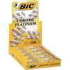 BIC Chrome Platinum Double Edge Safety Razor Disposable Single Blades 100 Pack