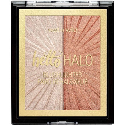 Wet n Wild MegaGlo Hello Halo Blushlighter Highlight Bling - Rouge and Highlighter Duo with Soft and Customizable Reflective Shades and Pearl Pigments for Radiant Skin