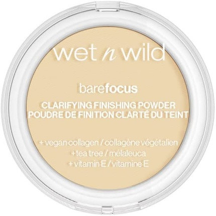 Wet n Wild Bare Focus Clarifying and Finishing Powder with Hyaluronic Acid and Vitamin E for Fair/Light Skin Tones