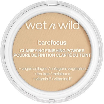 Wet n Wild Bare Focus Clarifying and Finishing Powder with Hyaluronic Acid and Vitamin E for Light/Medium Skin Tones