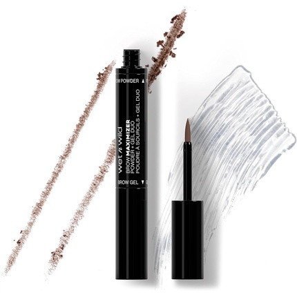 Wet 'n' Wild Brow Duo Eyebrow Gel and Powder to Shape Define and Fill Eyebrows Neutral Brown Shade