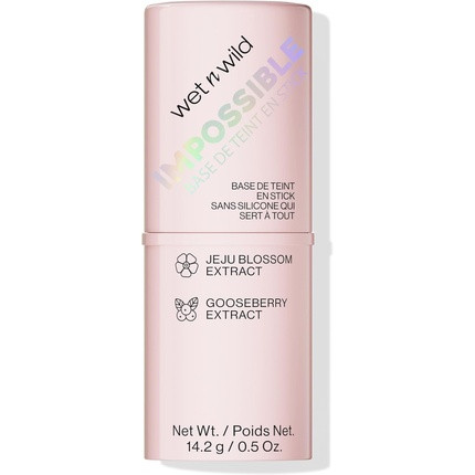 Wet n Wild Impossible Primer Stick Mattifying Primer with Brightening Gooseberry and Jeju Blossom Extract 1 Stick