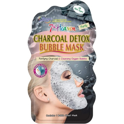 7th Heaven Charcoal Detox Bubble Sheet Face Mask with Purifying Charcoal for a Brighter Complexion