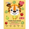 7th Heaven Tiger Sheet Face Mask Apple and Kiwi Revitalising Mask To Refresh Tired Skin 21g