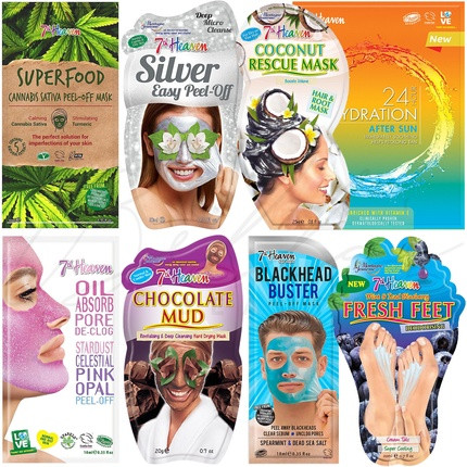 7TH HEAVEN Montagne Jeunesse Face, Hair & Foot Masks for All Skin Types - Choose