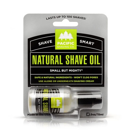 Pacific Shaving Company Natural Shaving Oil for Face, Legs, Arms & Full Body 0.5 Fl Oz