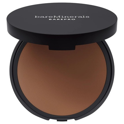 bareMinerals Barepro 16HR Skin-Perfecting Powder Foundation Matte Pressed Powder Foundation Full Coverage with Plant-Based Squalene Oil Control Vegan Deep 55 Neutral 0.2oz 8g