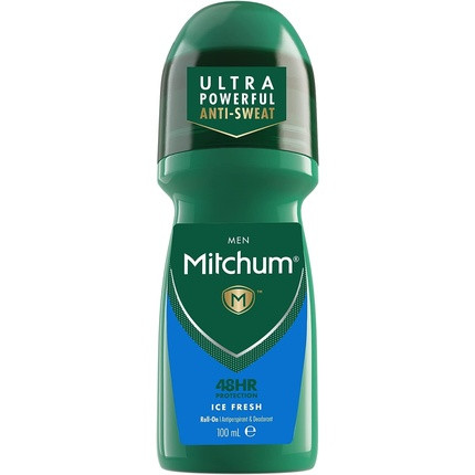 Mitchum Men 48HR Protection Roll-On Deodorant & Antiperspirant Ice Fresh Dermatologist Tested 100ml