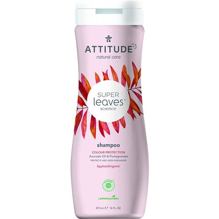 ATTITUDE Super Leaves Color Protection Shampoo 473ml - Vegan Shampoo without Silicones, Sulfates, and Parabens - Gentle Hair Care for Dyed Hair