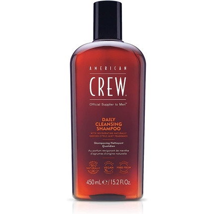 American Crew Daily Cleansing Shampoo Vegan and Silicone Free 450ml - Formulated for Men