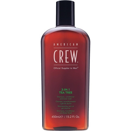 American Crew 3in1 Tea Tree Shampoo Conditioner And Body Wash 450ml