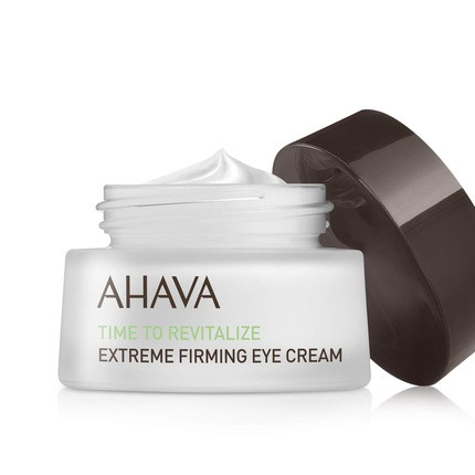 AHAVA Extreme Firming Eye Cream Firms Hydrates Smoothes and Reduces Wrinkles of Eye Area Enriched with Extreme Complex Exclusive Dead Sea Osmoter Peptides Hyaluronic Acid and Shea Butter 0.5 Fl.Oz