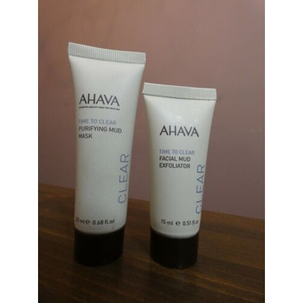 Ahava Time To Clear Travel Mud Mask & Facial Scrub 0.51 Oz