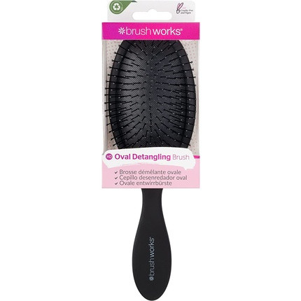 Brushworks Oval Hair Brush Black