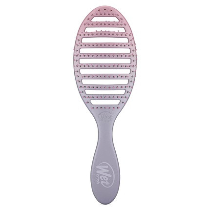 Wet Brush Speed Dry Hair Brush Pink Purple Feel Good Ombre Vented Design Soft HeatFlex Bristles Blow Dry Safe Ergonomic Handle Manages Tangles Pain-Free Hair Accessories 1 Count