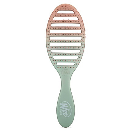 Wet Brush Speed Dry Hair Brush Seafoam Coral Feel Good Ombre Vented Design Soft HeatFlex Bristles Blow Dry Safe Ergonomic Handle Manages Tangles Pain-Free Hair Accessories 1 Count