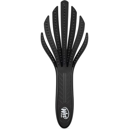 WetBrush Go Green Curl Detangler Hairbrush with Ultra Soft Intelliflex Bristles for Curly Hair Black