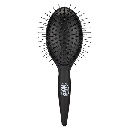 Wet Brush Easy Blow Out Hair Brush Black Edgeless HeatFlex Bristles Blow Dry Safe Ergonomic Handle Manages Tangles Maximum Volume Ceramic Coated Pad Smooths And Straightens