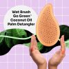 WetBrush Go Green Palm Detangler with Ultra Soft Intelliflex Bristles Coconut Oil Infused Orange