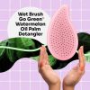 WetBrush Go Green Palm Detangler with Ultra Soft Intelliflex Bristles Watermelon Oil Pink