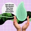 WetBrush Go Green Palm Detangler with Ultra Soft Intelliflex Bristles Tea Tree Oil Infused Green