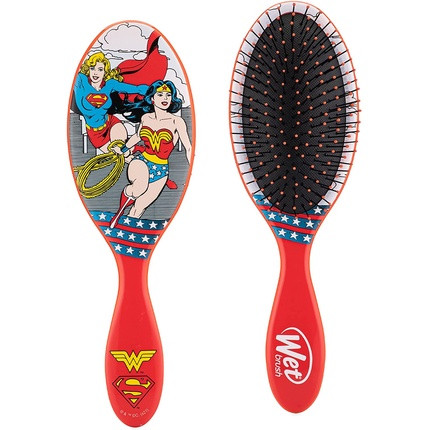 WetBrush Original Detangler Hairbrush with Ultra Soft Intelliflex Bristles Justice League Supergirl and Wonderwoman DC Comics Range