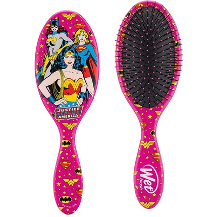 WetBrush Original Detangler Ultra Soft Intelliflex Bristles DC Comics Range - Justice League Wonderwoman Batgirl Supergirl - For All Hair Types