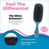 Wet Brush Shine Enhancer Hair Brush Artic Blue Ultra-soft IntelliFlex Bristles Natural Boar Bristles Leave Hair Shiny And Smooth For All Hair Types Women Men Wet And Dry Hair Terrain Texture