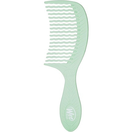 Wet Brush Go Green Tea Tree Oil Infused Treatment Comb Wide Tooth Hair Detangler - WaveTooth Design - 100% Plant-Based Plastic