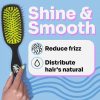 Wet Brush Shine Enhancer Paddle Hair Brush Black with Natural Boar Bristles - Pain-Free Detangling Brush for All Hair Types