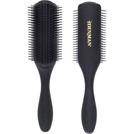 Denman Hair Brush with 9 Rows of Bristles Black