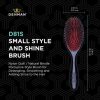 Denman Cushion Hair Brush with Soft Nylon Quill Boar Bristles - Porcupine Style - Black P081S