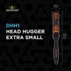 Denman X-Small Thermo Ceramic Hourglass Hot Curl Brush DHH1H for Blow-Drying, Straightening, Defined Curls, Volume & Root-Lift - Orange