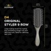 Denman Curly Hair Brush D4 Silver 9 Row Styling Brush for Styling Smoothing Longer Hair and Defining Curls - For Women and Men Charcoal