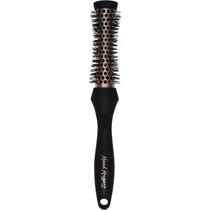 Denman X-Small Thermo Ceramic Hourglass Hot Curl Brush for Blow-Drying, Straightening, Defined Curls, Volume and Root-Lift Rose Gold and Black