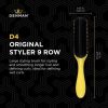 Denman Curly Hair Brush D4 9 Row Styling Brush for Styling and Defining Curls - Yellow