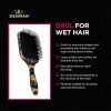 Denman Tangle Tamer Ultra Detangling Paddle Brush for Curly Hair and Black Natural Hair D90L Tiger Print