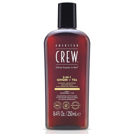 American Crew 3-IN-1 Ginger + Tea Shampoo, Conditioner and Body Wash 8.4 Fl Oz