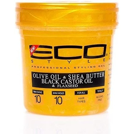 Eco Style Gold Olive Oil Shea Butter Black Castor Oil Flaxseed 32oz