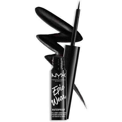 NYX Epic Wear Waterproof Eye and Body Liquid Liner Black 01