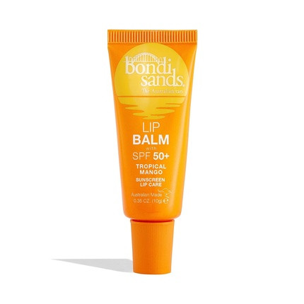 Bondi Sands Lip Balm SPF 50+ Tropical Mango Moisturizing Lip Care with SPF 50 for Comprehensive Sun Protection 10g